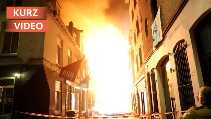 Brennende Altstadt in Arnheim; Kurzvideo