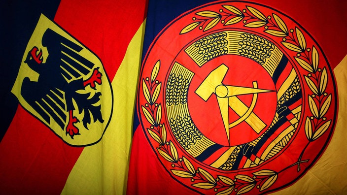 BRD und DDR Flagge