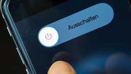 Ausschaltfläche auf Handydisplay