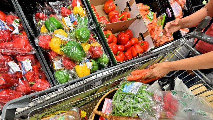 Einkauf Supermarkt Gemüseabteilung