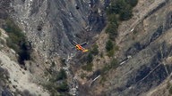 Die mutmaßliche Absturzstelle in einem Tal der französischen Alpen