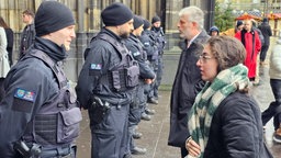 Polizei auf der Domplatte