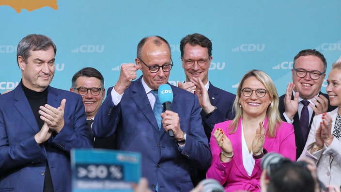 Friedrich Merz und Hendrik Wüst nach der Bundestagswahl