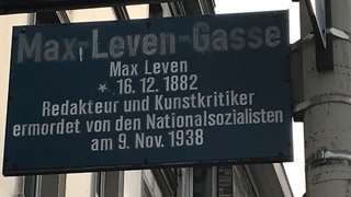 Straßenschild: Max-Leven-Gasse