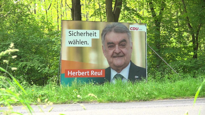 Herbert Reul, CDU, Wahlplakat - Mehr Sicherheit