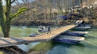 Behelfsbrücke über die Lenne