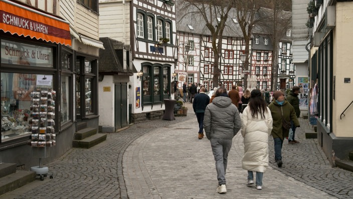 Fußgängerpassage in Monschau 