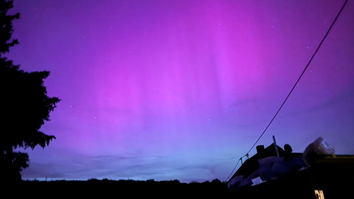 Über Dülmen sind Polarlichter zu sehen