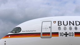 Ein Regierungsflugzeug der Flugbereitschaft der deutschen Luftwaffe