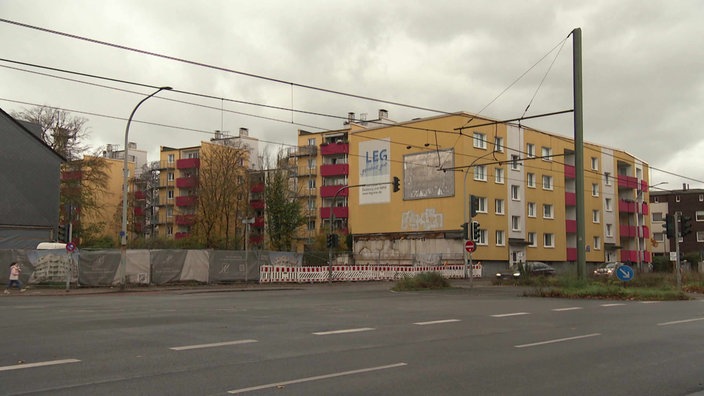 Evakuiertes Haus in Duisburg