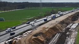 Autobahnbaustelle auf A57