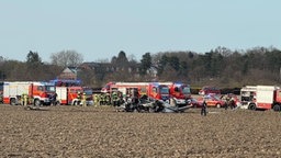 Feuerwehr an der Absturzstelle