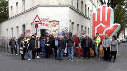 Gruppenbild des Anwohnerprotests