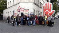 Gruppenbild des Anwohnerprotests