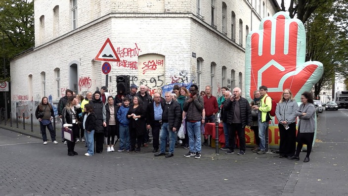 Gruppenbild des Anwohnerprotests