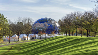 Die Zeltstadt auf dem Gelände der Klimakonferenz.