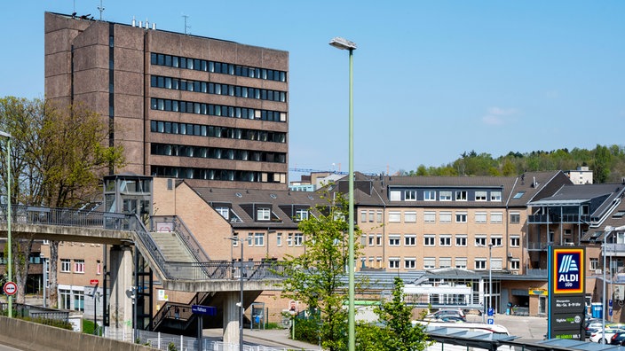 Blick auf das Stolberger Rathaus