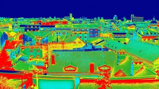 Thermografische Aufnahme von Häusern