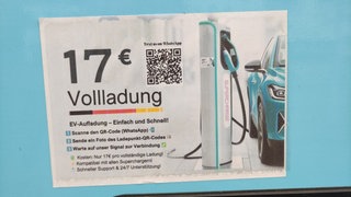 Ein Foto des QR-Codes an der betroffenen Ladesäule