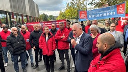 Proteste vor ThyssenKrupp-Zentrale in Essen am 12.09.2024