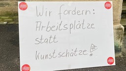 Wir fordern: Arbeitsplätze statt Kunstschätze