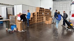 Kartons auf Essener Spielmesse 