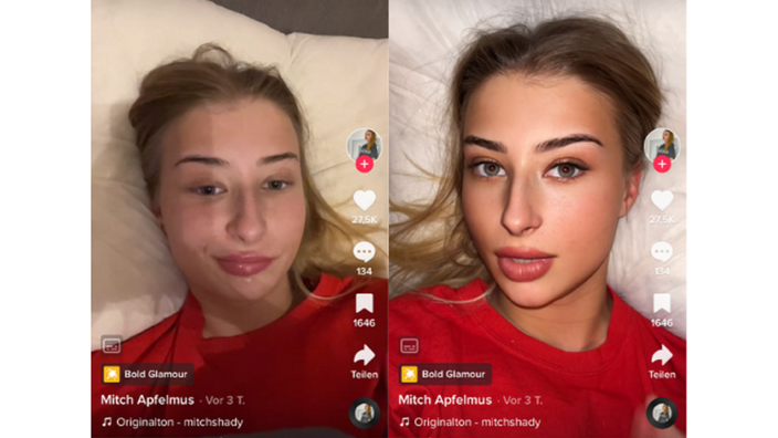 TikTok: Neuer Beauty-Filter Bold Glamour