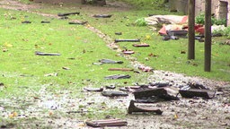 Verwüstung nach Tornado in Rheinberg im Kreis Wesel