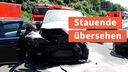 Schwerer Unfall auf der A3 zwischen Solingen und Hilden 