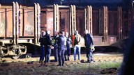 Rettungskräfte am Bahnhof im Einsatz