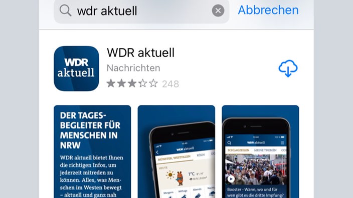 So aktivieren Sie die Push-Mitteilungen für ihre Themen in der WDR aktuell App.