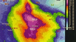 Karte der Regenfälle in Münster