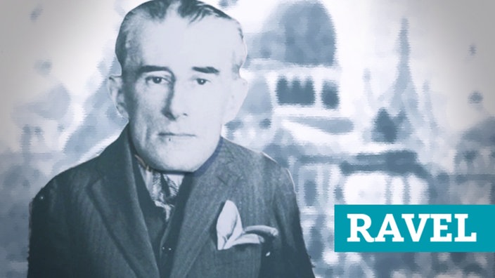 Animierte Maus und historisches Bild von Maurice Ravel