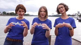 Lucy James, Meike Walcha-Lu und Anne Pistorius (v.l.n.r.) von den Singfingern.