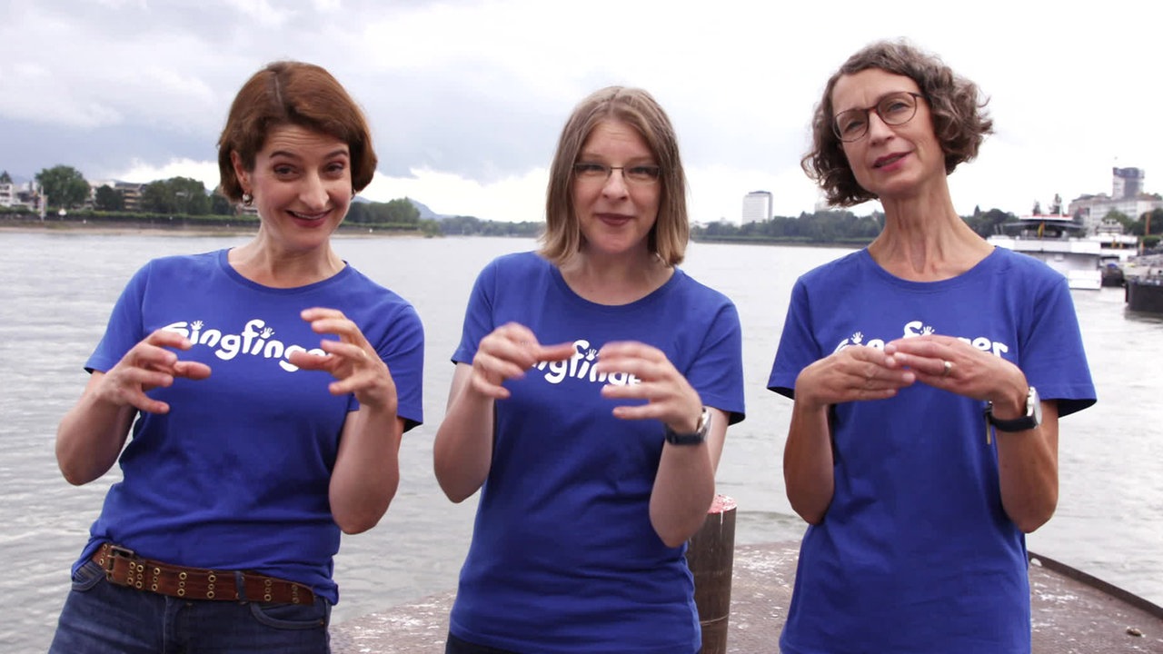 Lucy James, Meike Walcha-Lu und Anne Pistorius (v.l.n.r.) von den Singfingern.