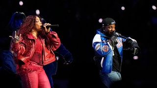 SZA und Kendrick Lamar treten in der Halftime Show des Super Bowl LIX im Caesars Superdome in New Orleans auf. 