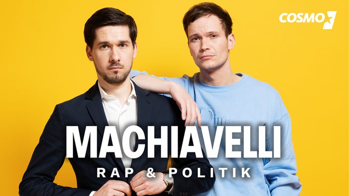 Vassili Golod und Jan Kawelke moderieren den Podcast "COSMO Machiavelli - Rap und Politik"