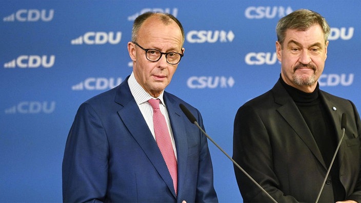 CDU-Chef Friedrich Merz und CSU-Chef Markus Söder