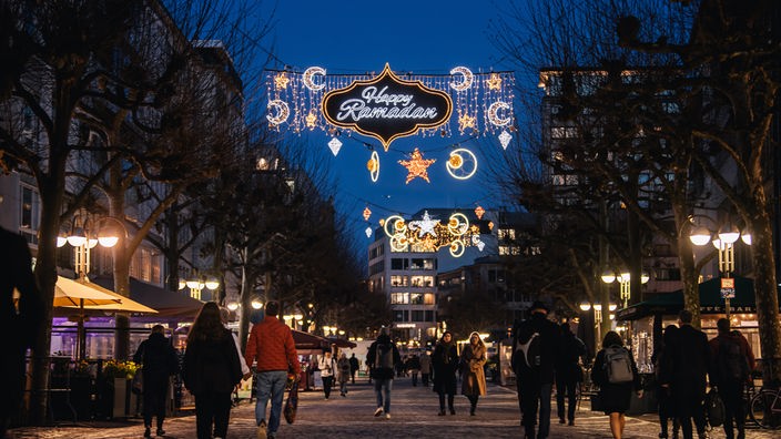 Beleuchtung zum Ramadan in Frankfurt