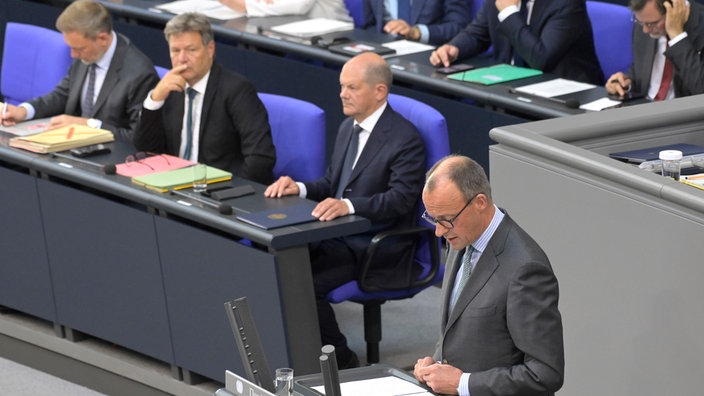 Friedrich Merz in der 177. Sitzung des Deutschen Bundestages im Reichstagsgebäude. Berlin, 26.06.2024 