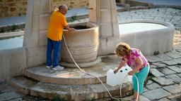 Una fontana come unica risorsa d'acqua