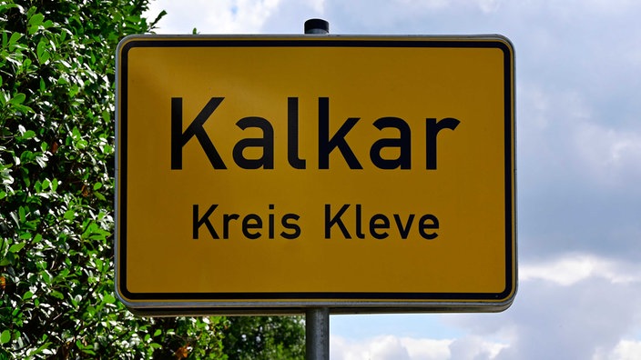 Ortsschild der Stadt Kalkar, Kreis Kleve.