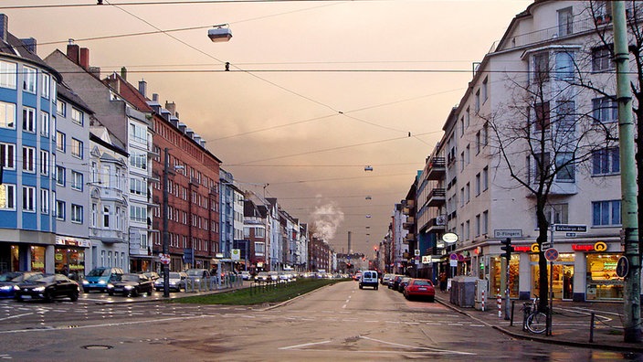 Blick auf die Dorotheenstraße im Stadtteil Flingern