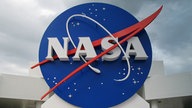 Logo der US-Raumfahrtbehörde NASA auf dem Gelände von Cape Canaveral