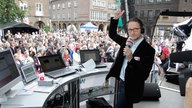 WDR 2 Moderator Uwe Schulz auf der Radiobühne 2013 in Bocholt