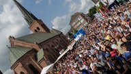 Voller Platz der deutschen Einheit 2012 in Dorsten