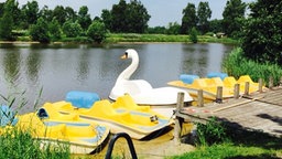 Tretboot im Gartenschaupark Rietberg