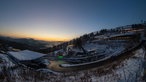 Bobbahn in Winterberg in der Dämmerung