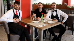 Die Crew des "N7": Piergiorgio Romeo, Thomas Ziolkowski, Michele Giorgi (v.l.)