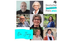 Jury des Deutschen Sachbuchpreises 2024: Michael Hagner, Michael Lemling, Manuela Lenzen, Patricia Rahemipour, Heike Schmoll, Katrin Vohland